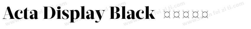 Acta Display Black字体转换